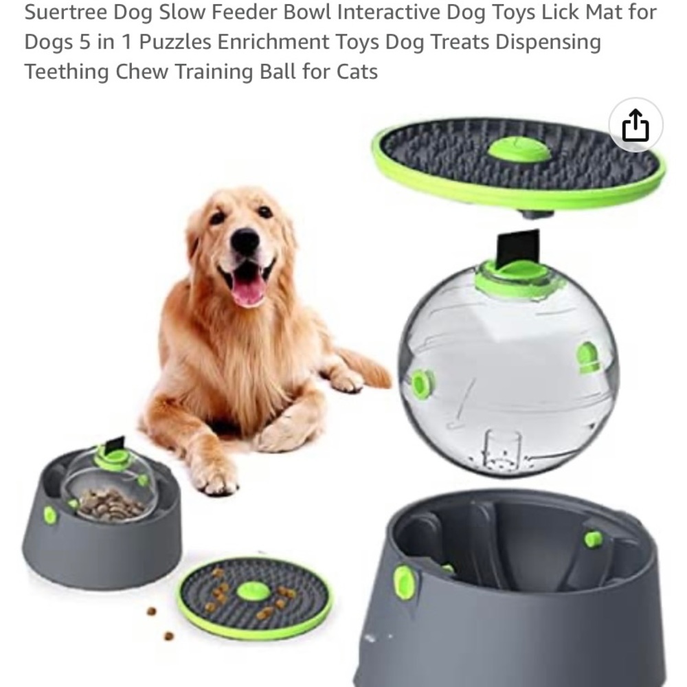 Suertree- Dog feeder treats dog bowl treat mat